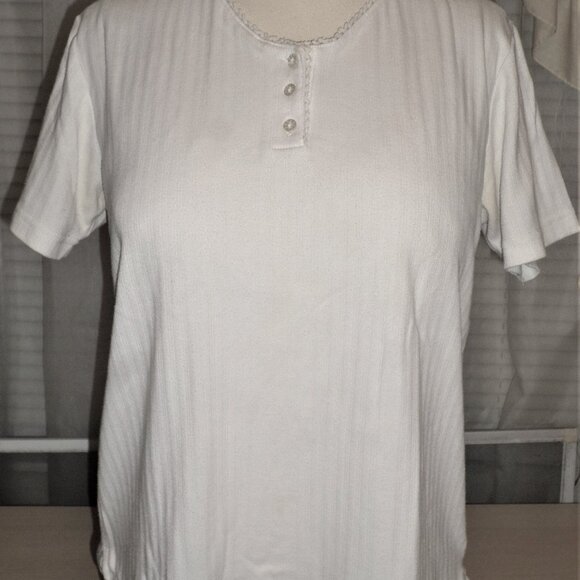 2 BASIC EDITIONS short-sleeve jerseys: 1 white stripe-weave, 1 black solid. Sz S - Picture 2 of 3